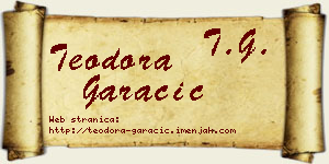Teodora Garačić vizit kartica